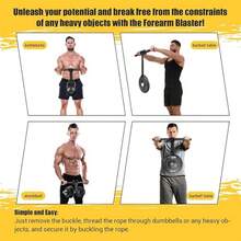 Forearm Wrist Roller Blaster Exercise,Small Arm Strength Training Device,Trainer Weight-Bearing Wider Nylon Straps, Arm Strength Training Fitness Equipment, Anti-Slip Home Gym Workout,Forearm Weight Bar With Weight Roll Rope, Arm Exercise And Fitness, Wrist Fixation - Multicolor - View 6