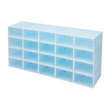 Plastic Shoe Boxes For Organizing, White, Green, Pink, Purple, Blue Options, 332314 Cm, Durable And Stackable, I For Storage And Space-Saving - White - View 4