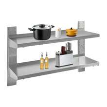 Futchoy Estanterías de cocina montadas en la pared - Plateado - Ver 2