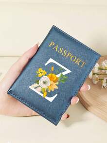 1 件 A-Z 26 个字母时尚字母印花时尚勃艮第护照夹，高品质 PU 皮革护照钱包，带卡槽，可放置信用卡、登机牌和身份证，紧凑型旅行必需品整理器 - 酒紅色 - 查看 107