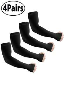 4pairs/1Pair Sun Protection Cooling Arm Sleeves For Men &Women,Compression Sleeves For Football, Golf & Volleyball Sunscreen Arm Cover For Sports