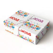 Personalized Text Custom Gift Wrapping Paper, Text Printing Custom Gift Wrapping, Ideal For Birthday Anniversaries Wedding Father's Day Mother's Day Graduation Season, 58*22.8 Inches. - Multicolor - View 3