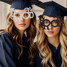 1 件毕业派对快乐眼镜、毕业派对用品、装饰性毕业眼镜、毕业礼物、节日礼物、生日礼物、派对礼物、返校礼物 - 彩色 - 查看 2