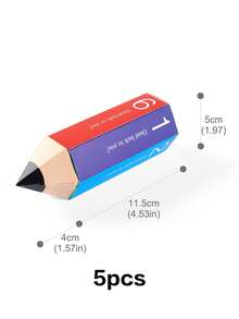 10pcs/5pcs/1pc Back To School Party Decor Creative Cartoon Pencil Candy Gift Boxes, Red Lantern Hexagon Pencil Shape Cartoon Foldable Snack Packaging Boxes, Back To School Gifts, Teacher Appreciation Gifts, Suitable For Back To School, Teacher's Week, Daily And Holiday Parties (Stickers And Ribbons Not Included) - Pencil Shaped Gift Box - View 14