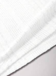 Mature Casual Elegant Ribbed Texture Fashionable Fitted Soft Touch Short Sleeve T-Shirt