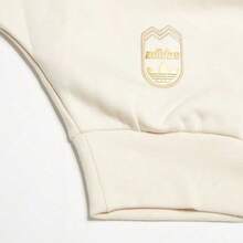 Adidas Fashionable Casual Short Woman High Neck Sweatshirt IA3932 - White - View 4