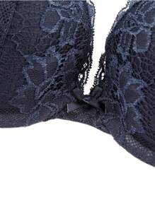 Sujetador de encaje con efecto push-up para mujer, con aros acolchados cómodos, de tacto suave y acogedor, con tirantes ajustables, lencería casual para uso en casa y diario