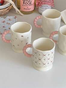 1个可爱小熊陶瓷马克杯，吸睛心形设计，家居装饰杯，生日礼物咖啡杯，返校季礼物 - 彩色 - 查看 9