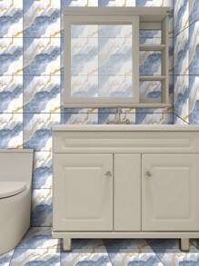 10 pegatinas adhesivas de vinilo de Salpicadero de PVC de mármol artificial autoadhesivo, pegatinas de pared autoadhesivas de corte DIY, resistentes al calor para salpicaderos de azulejos en paredes de baño y cocina, cocina, chimenea, lavadero, paredes de caravana, a prueba de agua, también para sala de estar, dormitorio y pared posterior de TV (5.9/7.87/11.8/15.7/11.4 X 22.4 pulgadas)