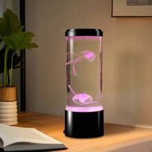 1 Peça Lâmpada de Lava em Forma de Água-Viva com LED, Luz de Humor do Oceano que Muda de 7 Cores, Ideal para Sala de Estar, Quarto, Criado-Mudo, Escritório, Decoração de Mesa e Presente para Feriados/Aniversários