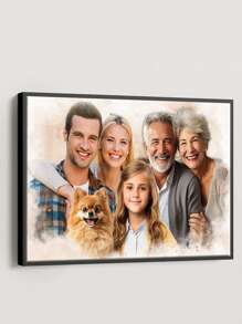 Catygift Cuadro personalizado con combinación de fotos - Captura el retrato de tus seres queridos a partir de fotos - Regalo único para la familia, para amigos, multifuncional, ornamental, reutilizable, exquisito, elegante, de alta calidad, colorido, moderno, personalizado, único, regalo ideal para él, regalo ideal para ella, novio, papá, novia, mamá, familia, amigos, sala de té, hogar, jardín, oficina, para aniversarios, para el Día de San Valentín, para el Día de la Madre, para cumpleaños, para el Día del Padre, para graduación, para bodas, para inauguración de vivienda, decoración del hogar