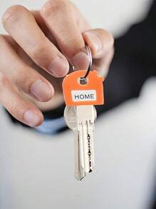 8pcs Key Chain With Different Color Labels, Retractable Key Identifier To Fit Most Keys, Soft Touch Cover, Identification Label, Easy To Identify Door Key - Stylish, Easy To Install, Includes Blank And Pre-Printed Labels, Men's Home Office Organization Accessories (Random Color)