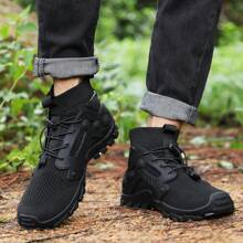 2025 New Waterproof Hiking Boots For Men, Plus Size Outdoor Trekking Shoes, High-Top Rubber Climbing Mountain Sneakers For Autumn/Winter
