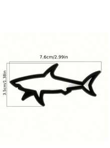 1pc Car Shape 3D Metal Sticker, Simple And Practical Multifunctional Shark Badge Sticker, Car/Motorcycle/Gas Cap Decoration Emblem, Suitable For All Vehicle Exterior