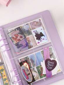 Photo Album With Large Capacity, Celebrity Photo Pages, 3-Inch Photo Album, Movie Ticket & Card Holder, Multi-Size Card Holder, Photo Album, Photo Card Collection Mini Grids Album, Photo Collection Book