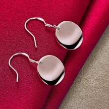Smooth Bump Round Drop Earrings For Woman Wedding Engagement Fashion Party Charm Jewelry
