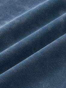 Shwiy 男士休闲巴西印花水洗复古效果黑色极简字母图案无袖背心，适合日常穿着，可作为男友礼物 - 藍色 - 查看 5