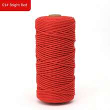 Dây thừng macrame 3mm*100m, sợi tự nhiên dày, dây bện tổng hợp lõi xoắn, dây thừng macrame 4 lớp để treo tường, móc treo, tự làm, trang trí nhà cửa, gói quà - Nhiều màu - Xem 17