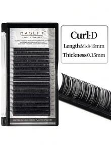 MAGEFY 16D卷翘预制睫毛，0.05/0.07/0.1/0.15/0.2毫米，自然柔软合成貂毛，10/11/12毫米长度，蓬松浓密，手工交叉猫眼造型 - D - 查看 19