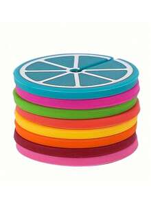 8pcs/Set Silicone Glass Markers, Silicone Label Stickers Wine Glass Differentiation Marker Party Wine Labels Cocktail Glass Stickers Wine Glasses For Fruit Drinks, Party, Bar And Table Decorations, Beverage Glass Labels, Glass Identifiers For Home Use.