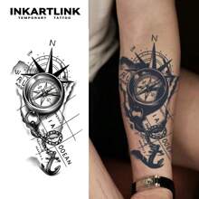 INKARTLINK INKARTLINK revolutionäre Technologie temporäre Tattoos - Taschenuhr Zeiger, Kräuter-Fruchtsaft Tattoos, Zauber Tattoos, 15-Tage Tattoos, semi-permanente Tattoos, realistische Fake Tattoos, haltbar für 1-2 Wochen
