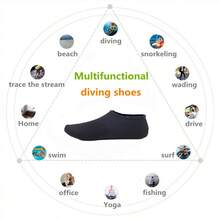 Breathable Beach Socks, Water Yoga Practice Socks, Thick Soles, Specially Designed For Swimming And Diving To Prevent Foot Injuries., Beach Essentials, Beach Accessories, Pool Float - Black - View 3