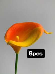 8 stuks witte kunstmatige calla lelies, zijden nepbloemen (32 cm) voor Moederdag, Pasen, huis, keuken, bruiloftsdecoraties, nieuwjaar, lente, kamerdecoratie, tuindecoratie, buitenplanten, tuinieren, nepbloemen