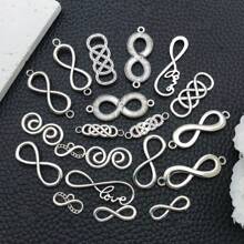 20pcs Infinity Symbol Connectors Charms Alloy Heart Infinity Love Connector Charms 10 Styles Style Pendants For DIY Bracelet Necklace Jewelry Making Supplies