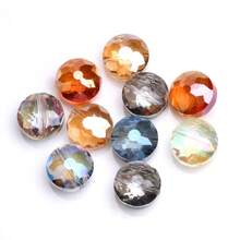 10pcs 14mm Bird Nest/ 13*18mm Grid Water Drop Hole Cut Glass Beads, DIY Craft Accessories For Jewelry Making, Cell Phone Chain, Keychain, Earrings, Necklaces, Shoes & Apparel Decoration