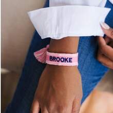 Personalized Bracelet Embroidered With Tassels / Any Letters, Numbers Or Words / Friendship Bracelet / Embroidered Bracelet / Name Bracelet Mother's Days Gift,Pink,Grey,Green,Blue,Stylish,Colorful,Vintage,Simple,Unisex,Casual,Cuties,Custom,Personalized,Unique,Ideal Gifts For Him,Ideal Gifts For Her,Her,Boyfriend,Girlfriend,Dad,Mom,Family,Friends,For Anniversaries,For Birthdays,For Graduation,For Prom,For Party,Jewelry & Watches,Season Picks,Elegant Outfit