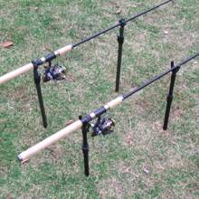 2pcs/Set Ground Insert Fishing Rod Support Aluminum Alloy Material Lightweight And Portable