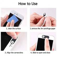 5PCS Webcam Slider Camera Cover Protect Privacy Phone Tablet Laptop Portable - Black - View 7