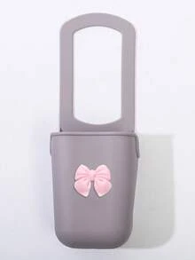 1pc Cute Fashion Silicone Cup Holders WIth Bowknot Decoration, Multifunctional Portable Silicone Drink Holder For Universal Cup Holder For Bike, Wheelchair, Walker, Scooter, Bottle Holder, Large Capacity, Water Bottle Organizer- Easy Attach Beverage Carrier For Mobility Aids, Large Capacity, Silicone Material - For Parents, Seniors & Commuters - Perfect For On-The-Go Hydration - Multicolor - View 11