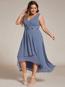 EVERPRETTY 优雅雪纺贴花伴娘婚礼宾客礼服