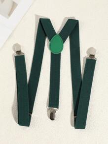 1pc Men Solid Color Elastic Adjustable Y-Shape Belts/Suspenders, Suitable For Casual, Travel, Shirt & Business Outfits