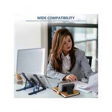 7-Level Adjustable Foldable Laptop Stand, Portable Laptop Cooling Pad - Multicolor - View 6