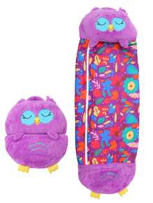 AIBOYING Cartoon Purple Owl Sleeping Bags - Unisex 'S Travel And Camping Sleep Sacks, Multi-Season Home & Outdoor Use, Portable Lightweight Design, Cotton Fabric, No Insulation - Fun Sleeping Gear - Multicolor - View 1