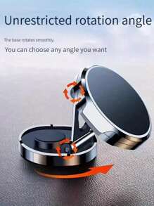 Magnetic Car Dashboard Phone Holder - 360° Swivel, Retractable Grip For IPhone X/XS Max And S.Amsung Devices.