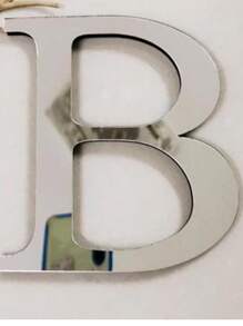 Pegatinas decorativas de pared de letras de espejo acrílico 3D gruesas, 10cm/15cm/20cm letras autoadhesivas extraíbles de espejo acrílico, resistentes al agua y a la corrosión