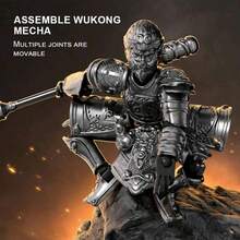 1pc Super Cool Black Monkey King Sun Wukong, Multi-Joint Creative Desktop Figurine, DIY Assembly Model Toy - Multicolor - View 1