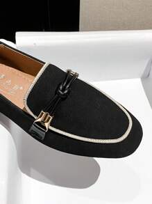 Mengshangli Slip-On Flats, Women's Fashion Slip-On Plug Loafer Shoes, Versatile Net Celebrity Shoes, Casual Loafers