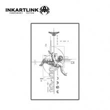 1 件 INKARTLINK 天使草本汁纹身，魔法纹身，15 天纹身，半永久纹身，逼真的假纹身，持续 1-2 周 - 黑色 - 查看 4