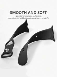 2pcs/Set Women Fashionable Soft Comfortable Adjustable Silicone Sport Watch Strap & Rhinestone Decor Anti-Fall 2 In 1 Ultra-Thin Tempered Glass Screen Protector Case, Compatible With Apple Watch Band 38/40/41/42/44/45/46/49mm, Compatible With Apple Watch Series Ultra/SE/10/9/8/7/6/5/4/3/2/1, Intelligent Watch Accessories