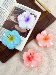 6/4/1 pièce Pince à cheveux à fleur en forme de cœur bouclée pour femmes et adolescentes, pince à cheveux hawaïenne pour cheveux épais de 7,5 cm, accessoire de cheveux de style doux, parfait pour le quotidien, les sorties, les dates, les fêtes et les mariages. Accessoires de cheveux de mode pour la plage, cadeau idéal pour les amies!