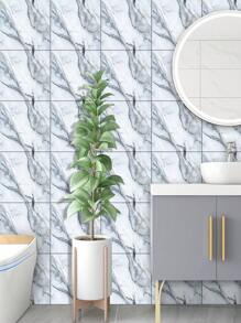 10 pegatinas adhesivas de vinilo de Salpicadero de PVC de mármol artificial autoadhesivo, pegatinas de pared autoadhesivas de corte DIY, resistentes al calor para salpicaderos de azulejos en paredes de baño y cocina, cocina, chimenea, lavadero, paredes de caravana, a prueba de agua, también para sala de estar, dormitorio y pared posterior de TV (5.9/7.87/11.8/15.7/11.4 X 22.4 pulgadas)