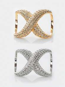 1pc Elegant Minimalist Design Diamond Numeric 8 & Sun Shaped Scarf Clip, Ornament For Women's Casual & Holiday Attire, Cardigan Accessory, Scarf Holder, Gift