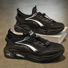 Men Sandals Casual Slip-On Sports Hiking Shoes Water Resistant Non-Slip Breathable Mesh Outdoor Shoes - Black - View 6