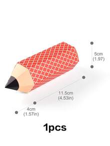 10pcs/5pcs/1pc Back To School Party Decor Creative Cartoon Pencil Candy Gift Boxes, Red Lantern Hexagon Pencil Shape Cartoon Foldable Snack Packaging Boxes, Back To School Gifts, Teacher Appreciation Gifts, Suitable For Back To School, Teacher's Week, Daily And Holiday Parties (Stickers And Ribbons Not Included) - Pencil Shaped Gift Box - View 12