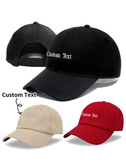 1pc Custom Text Embroidered Hat, Personalized Cap, Vintage Baseball Hat, Gift For New Dad Mom, Gift For Bride, Bachelorette, Fathers Day Gift