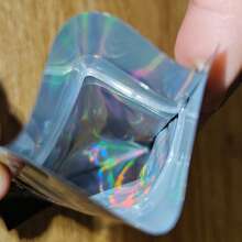 100pcs Mini Gift Storage Bag,Laser Holography 1g Self Sealing Plastic Bags,6*8 Cm Alien Pattern Mylar Bag 1g Flower Packaging Bags,Resealable Ziplock Candy Bags,Gummies Bags Storage Baggies,Smell-Proof Zip Lock Bags - Multicolor - View 4